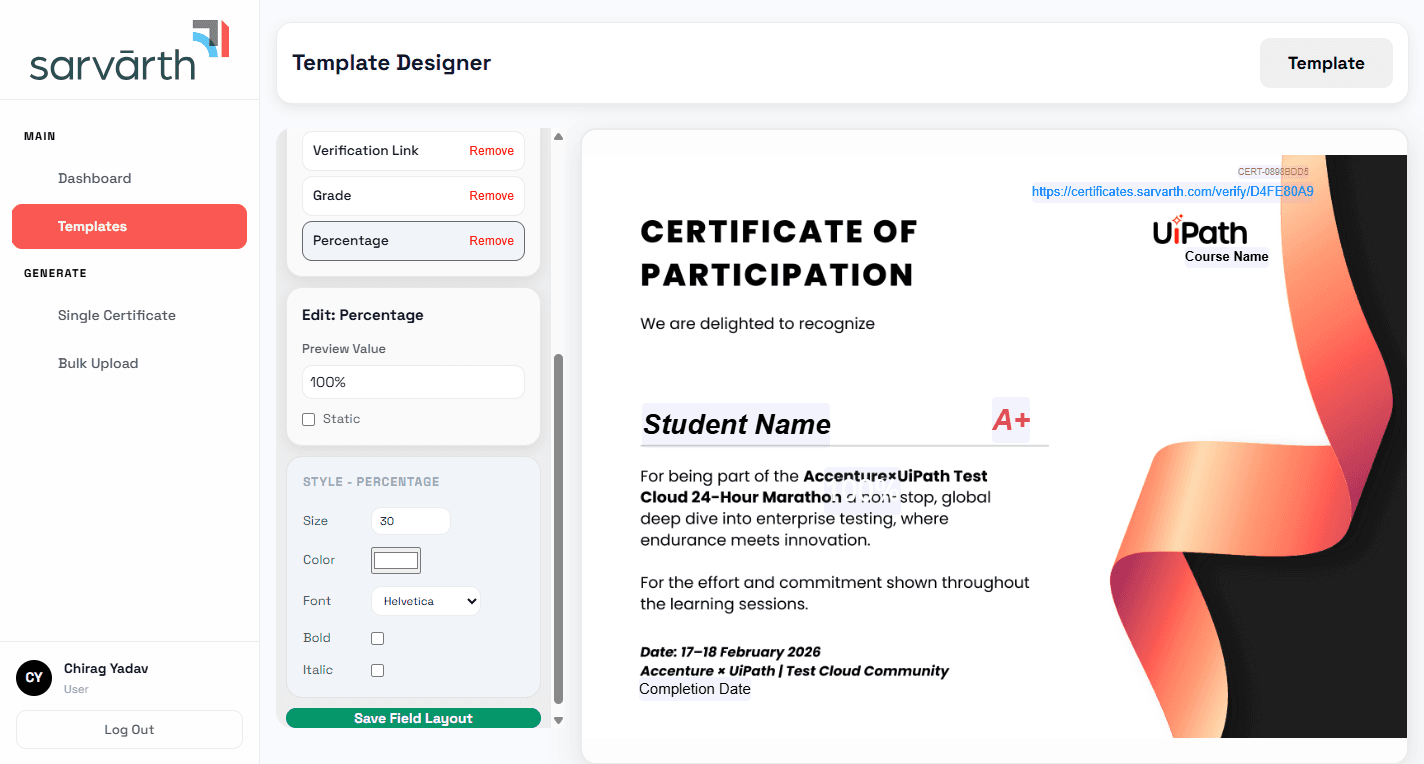 Certificate Generator